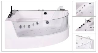 Акриловая ванна Cerutti SPA C-401A с гидромассажем 150см белый